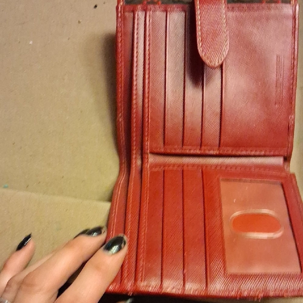 Dooney & Bourke Black and Red Checkered Wallet - Picture 3 of 5